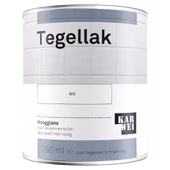 Karwei tegellak hoogglans wit 750 ml