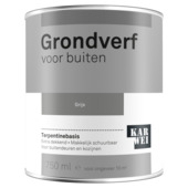 Karwei grondverf buiten grijs 750 ml