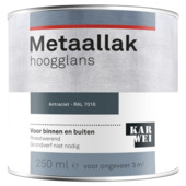 KARWEI metaallak hoogglans RAL 7016 antraciet 250 ml