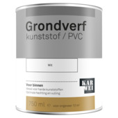 Karwei grondverf kunststof pvc wit 750 ml