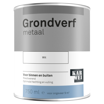 Haarzelf de ober Habitat Karwei grondverf metaal wit 750 ml kopen? metaallak | Karwei