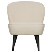 WOOOD fauteuil Sara bouclé crème