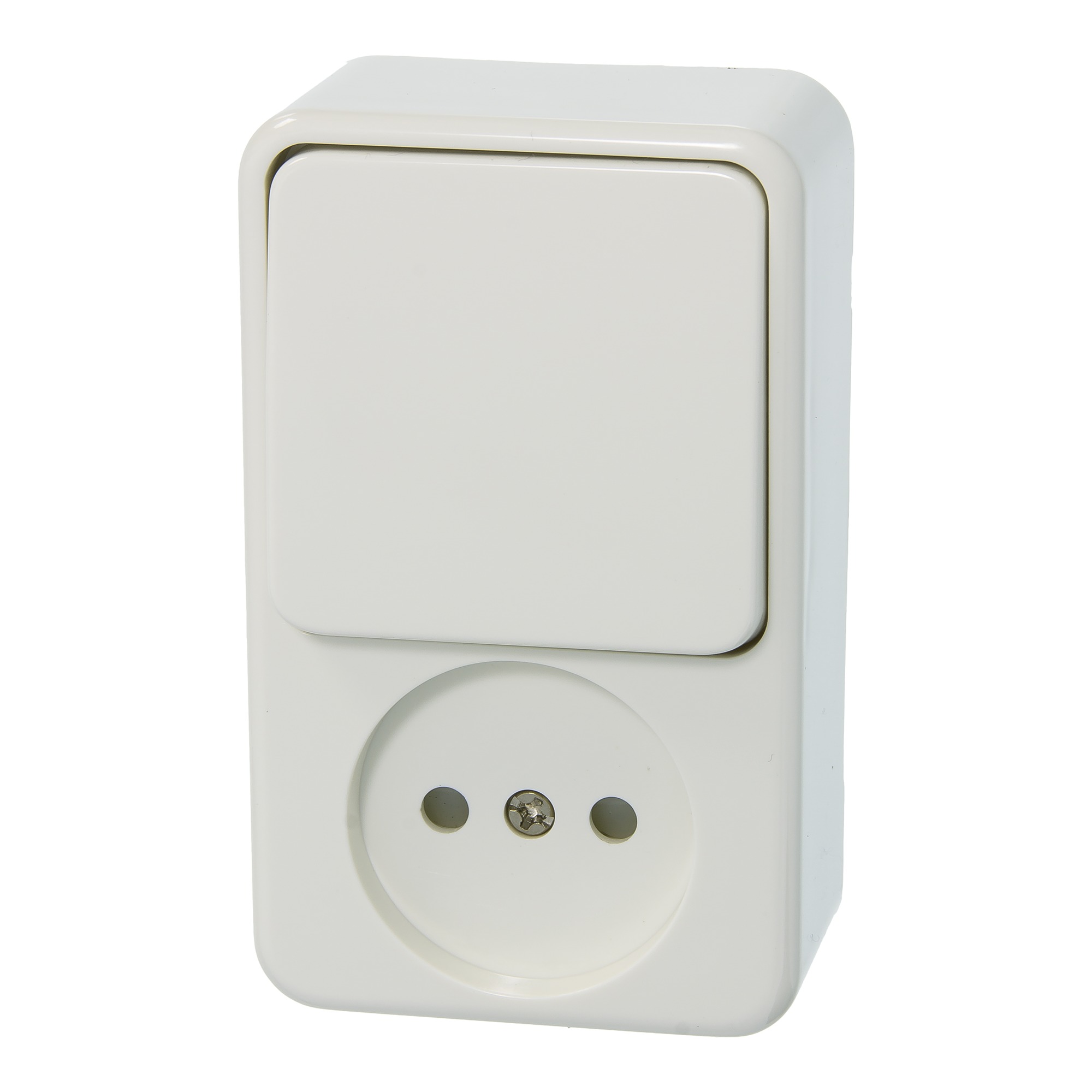 Plieger Basic Opbouw Combinatieschakelaar Wit plieger kopen in de aanbieding