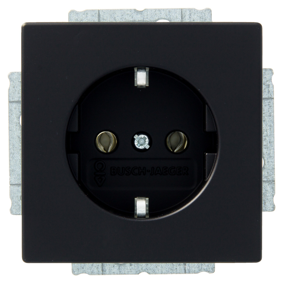 Buschjaeger Busch Jaeger Future Linear Stopcontact Geaard Zwart buschjaeger kopen in de aanbieding
