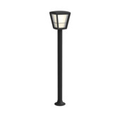 Philips Hue sokkellamp Econic zwart - wit en gekleurd licht 15W - hoog