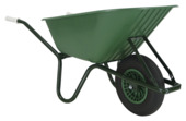 Kruiwagen 100 liter kunststof bak, met luchtwiel