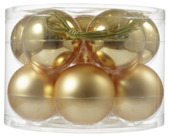 Christmas Goods kerstballenmix glas 10 stuks goud
