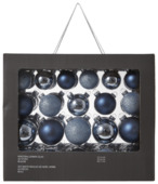 Christmas Goods kerstballen mix glas 42 stuks blauw