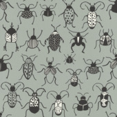 Claas vliesbehang insecten grijs (dessin 552973)