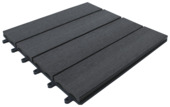 Tuin- en balkontegel HKC houtnerf antraciet 30x30cm 6 stuks