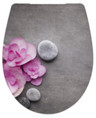 Cedo Orchid & Stones WC-bril duroplast wit ovaal