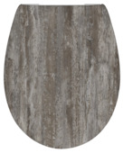 Cedo Icebrown WC-bril duroplast ovale houtlook bruin