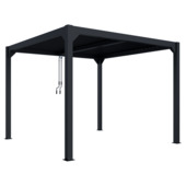 Rodrigo pergola aluminium antraciet 300 x 300 x 231 cm met schutterdak