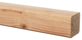 Tuinpaal vierkant Douglas ca. 6,5 x 6,5 cm, lengte ca. 270 cm