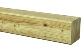Tuinpaal vierkant grenen ca. 8,8 x 8,8 cm, lengte ca. 360 cm