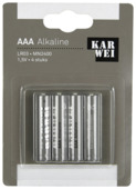 KARWEI Batterij Alkaline AAA 4 stuks