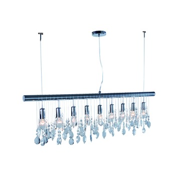 KARWEI Elizabeth hanglamp chroom met transparant