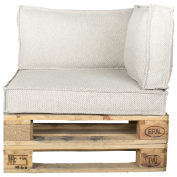 Hoekset palletkussen Baya zand - set van 3