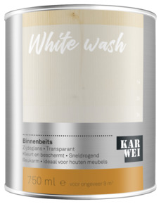 KARWEI binnenbeits transparant white wash 750 ml