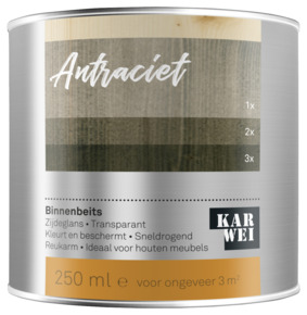 KARWEI binnenbeits transparant antraciet 250 ml