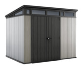 Keter Artisan 97 tuinhuis grijs/zwart kunststof 277 x 218 x 226 cm