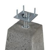 Betonpoer met Plaat, taps 24x24/15x15 cm hoogte 40 cm