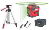 SKIL kruislijnlaser / rotatielaser 360° groen 30m 1961DA Li-ion – incl. USB oplaadkabel en statief