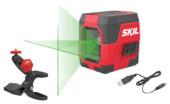 SKIL kruislijnlaser groen 20m 1912AA Li-ion accu - incl. USB lader en klem