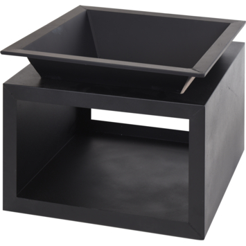Vuurkorf op stand zwart 55x55x43cm