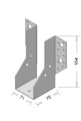 Raveeldrager Zwart Zwaar 71x154 mm