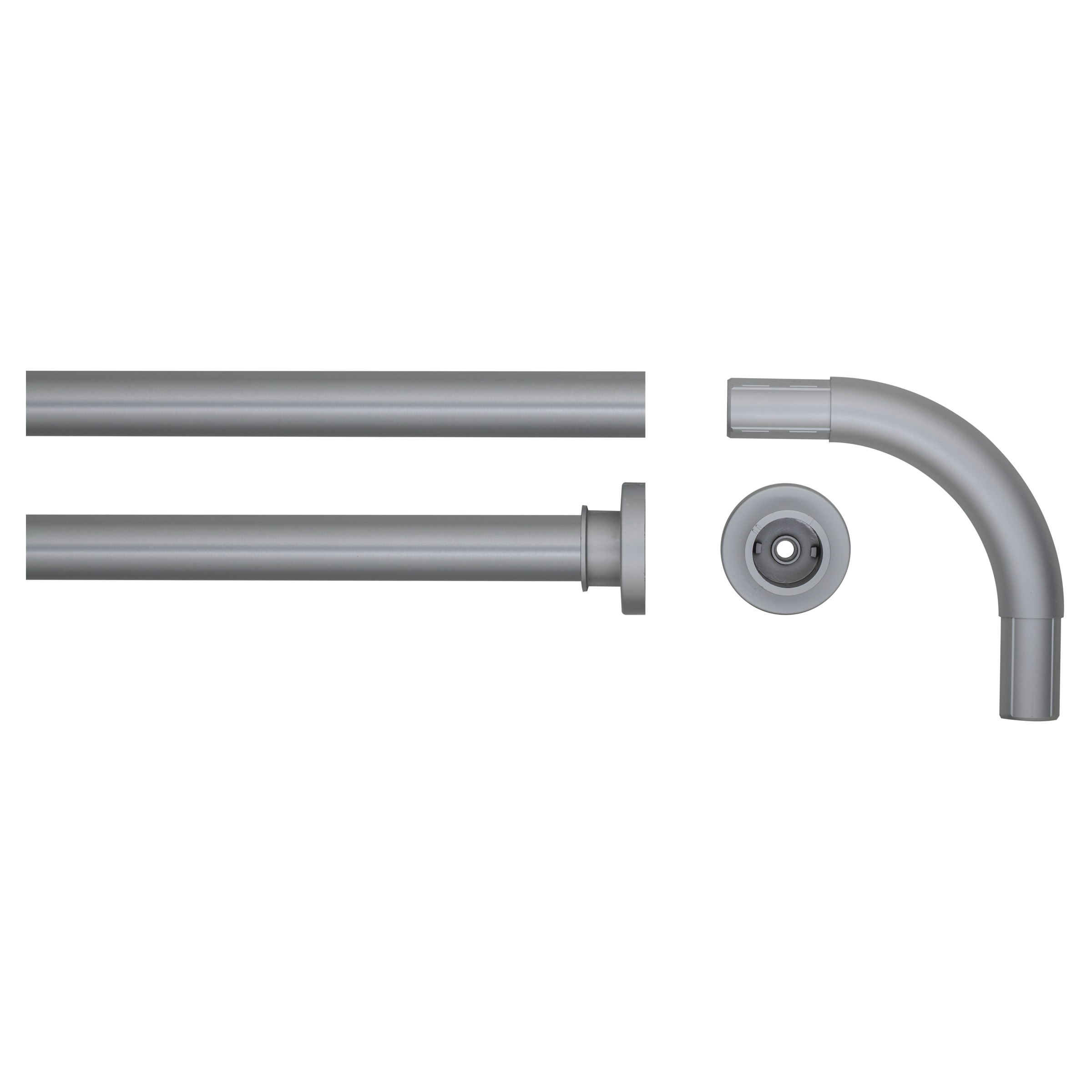 Sealskin Seallux Douchegordijnstang Mat Aluminium 90X90 Cm O28Mm sealskin kopen in de aanbieding