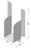 Raveeldrager met Strip Verzinkt 190x63 mm