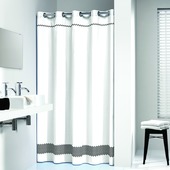 Le Noir & Blanc Zigzag douchegordijn zwart 180 x 200 cm