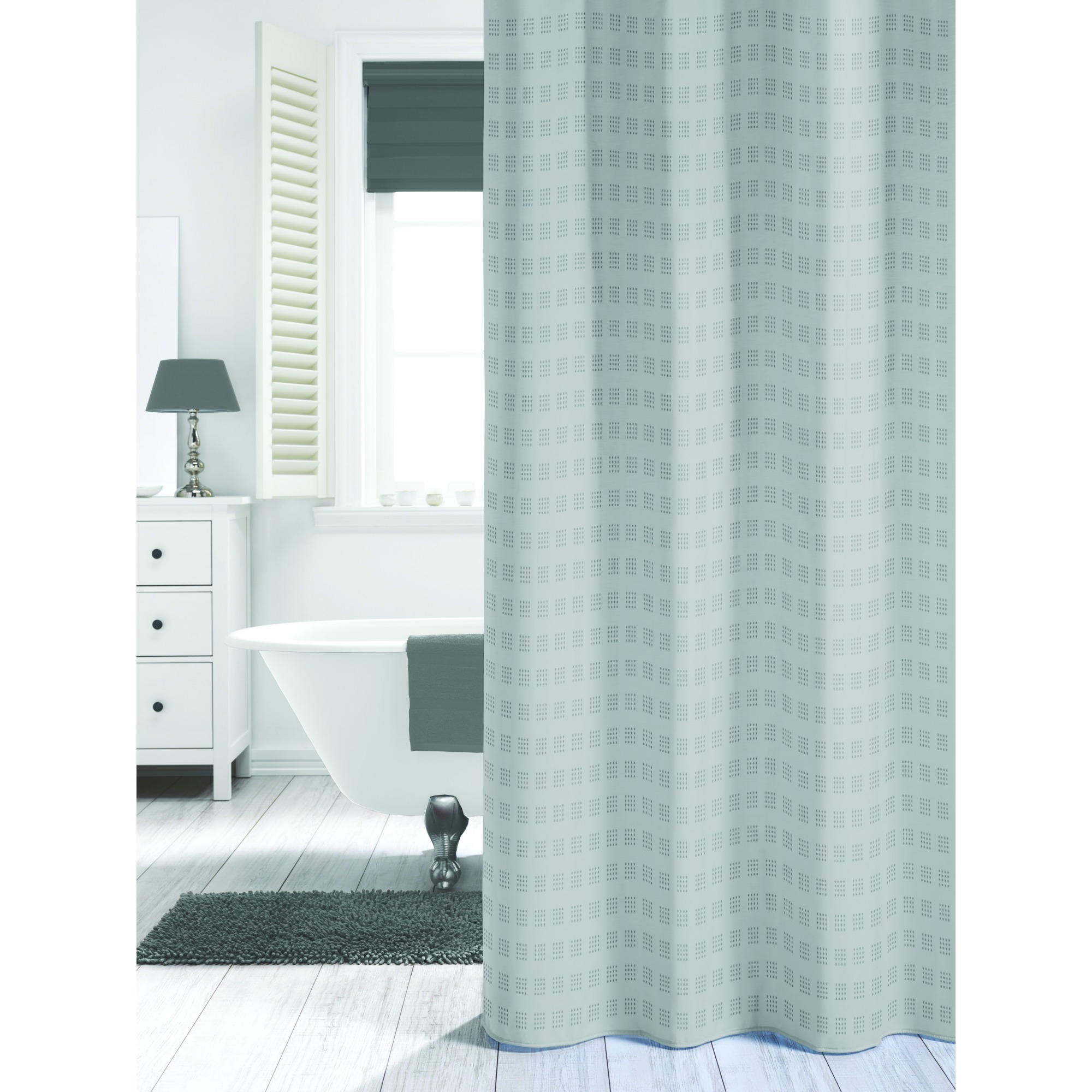 Karwei Jacquard Douchegordijn Antraciet 180 X 200 karwei kopen in de aanbieding