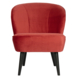 Fauteuil Sara fluweel raspberry