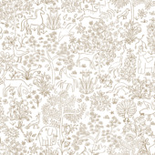 Vliesbehang puck wit-oker (dessin 113299)