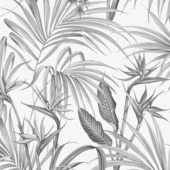 Vliesbehang strelitzia grijs (dessin 111740)