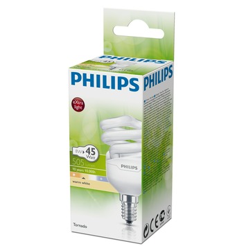 Philips spaarlamp tornado E14 8W