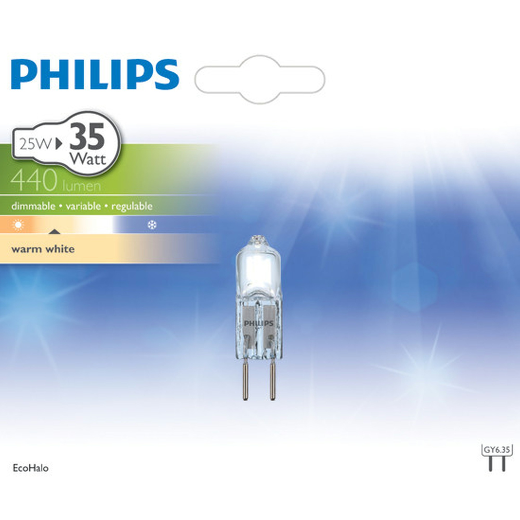 Philips Ecohalo Halogeencapsulelamp Gy635 25W philips kopen in de aanbieding