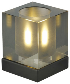 KARWEI tafellamp Silvijn rookglas