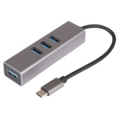 Q-Link USB-C Hub 4 USB 3.0 poorten