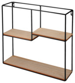 Duraline wandbox hout/zwart 40x40 cm