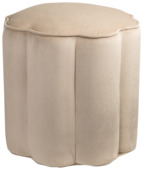 KARWEI Poef Madelief  beige fluweel polyester stof