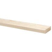 Lat grenen D-vorm 12,5x42,5 mm lengte 210 cm