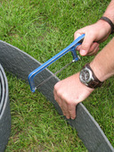 Ecolat recht 2m x 14cm x 1cm voor afboording - per stuk