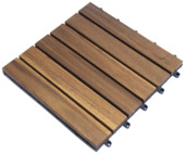 Balkontegel acacia hout 30x30 cm per 6 stuks