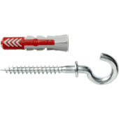 Fischer Universeelplug DuoPower 10x50mm met ronde haak 2 stuks