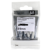 KARWEI kraagplug 6x36mm + uni 5x50mm 10ST