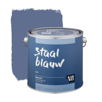 KARWEI muurverf staal blauw 2,5 liter kopen? muurverf-kleur Karwei