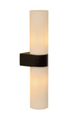 Lucide badkamer wandlamp 2-lichts Jesse IP44 zwart